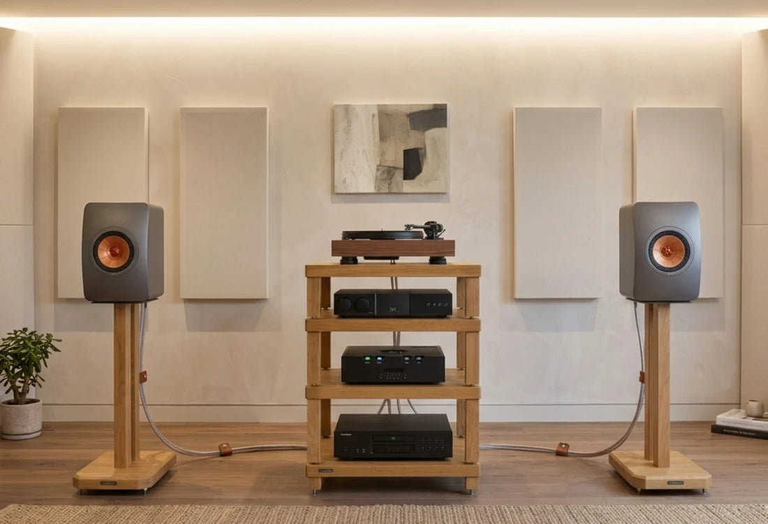 Apollo Duet 6 (600mm) Speaker Stands - Oak