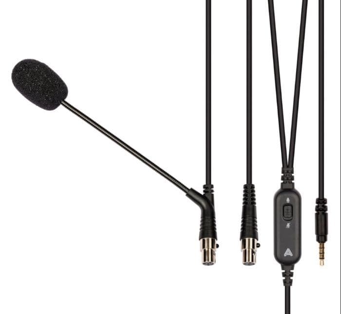 Audeze LCD-GX Boom Mic Cable with Splitter Adapter