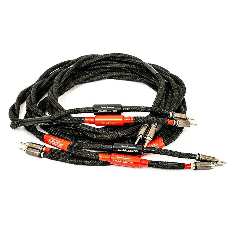 Black Rhodium CHARLESTON LS Speaker Cables - Rhodium Plated Locking Plugs - Pair