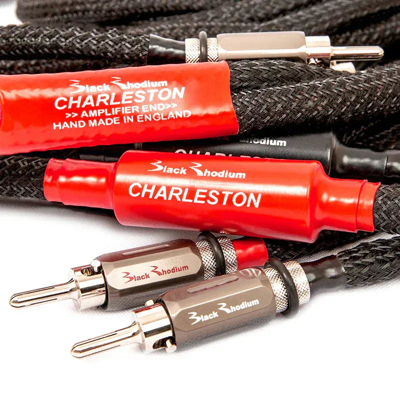 Black Rhodium CHARLESTON LS Speaker Cables - Rhodium Plated Locking Plugs - Pair
