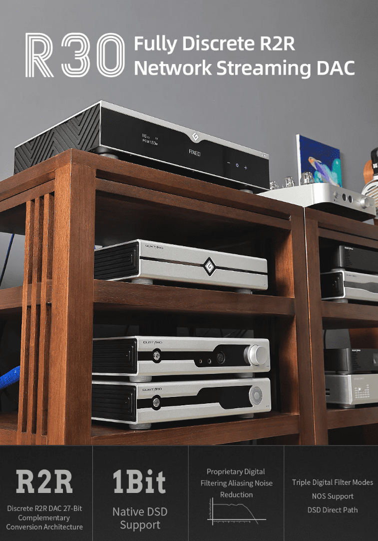 Gustard R30 Fully Discrete R2R Network Streaming DAC