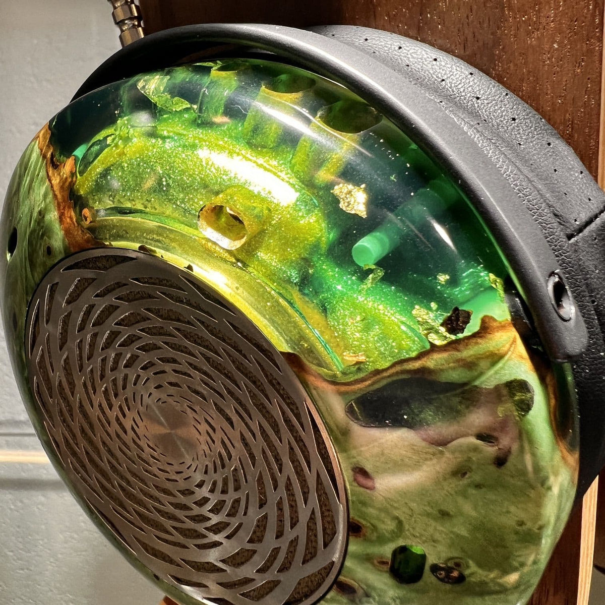 ZMF Verite Ltd - Stabilized Green Resin Flake Open Back Headphones